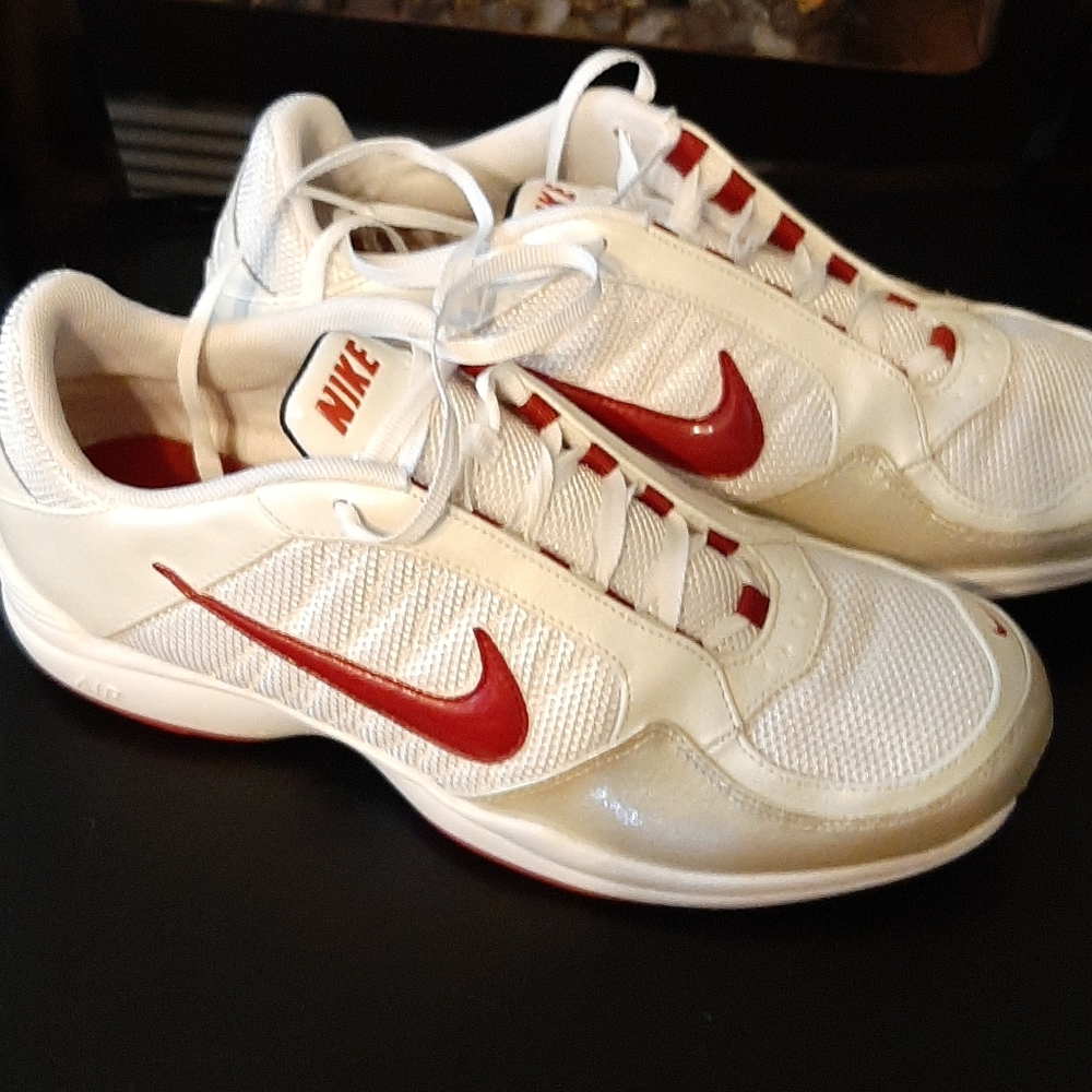 Vintage Nike Air White red swoosh womens 8.5